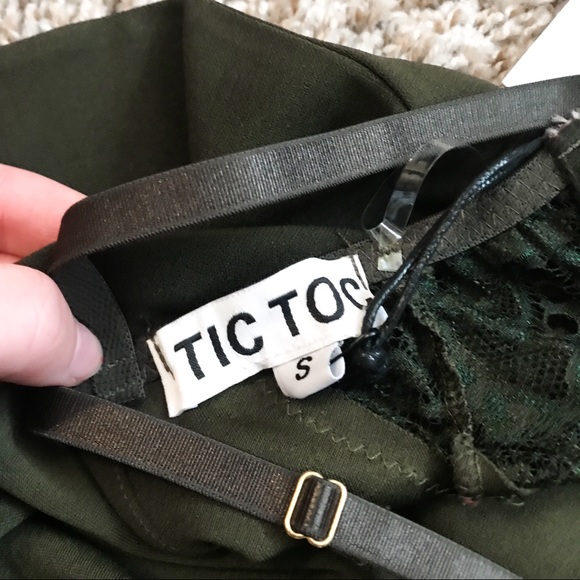 TIC TOC olive green dress - Picture 4 of 4